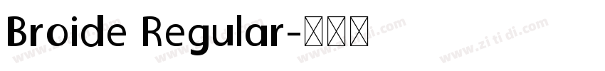 Broide Regular字体转换